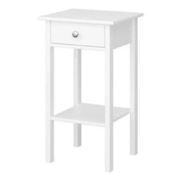 Satin White Mdf 1 Drawer Bedside Table (H)700mm (W)400mm (D)354mm - thumbnail 3