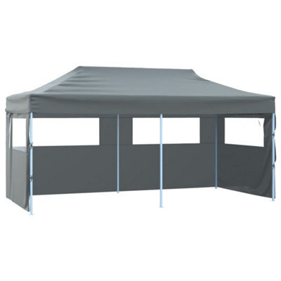 Walplus Professional Folding Party Tent Garden Gazebo Canopy With 4 Sidewalls 3X6 M Steel Anthracite - image 1