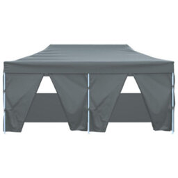 Walplus Professional Folding Party Tent Garden Gazebo Canopy With 4 Sidewalls 3X6 M Steel Anthracite - thumbnail 3