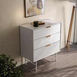 3 Drawers Wooden Storage Cabinet Side Table Furniture Cupboard - thumbnail 4