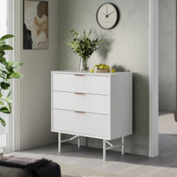 3 Drawers Wooden Storage Cabinet Side Table Furniture Cupboard - thumbnail 6