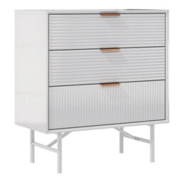 3 Drawers Wooden Storage Cabinet Side Table Furniture Cupboard - thumbnail 1