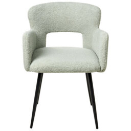 Beliani Set Of 2 Dining Chairs Sanilac Boucle Light Green - thumbnail 6