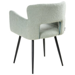 Beliani Set Of 2 Dining Chairs Sanilac Boucle Light Green - thumbnail 7