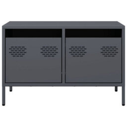 Berkfield Tv Cabinet Anthracite 68X39X43.5 Cm Cold-Rolled Steel - thumbnail 4