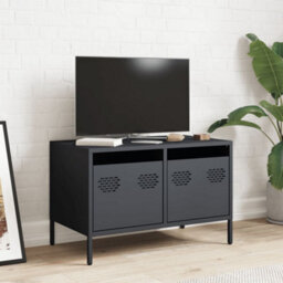 Berkfield Tv Cabinet Anthracite 68X39X43.5 Cm Cold-Rolled Steel - thumbnail 3