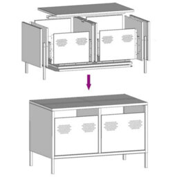 Berkfield Tv Cabinet Anthracite 68X39X43.5 Cm Cold-Rolled Steel - thumbnail 9