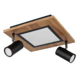 Luminosa Lighting Luminosa Ulla 30Cm Integrated Led Semi Flush Ceiling Light Matt Black 3X Led 3000K - thumbnail 2