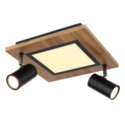 Luminosa Lighting Luminosa Ulla 30Cm Integrated Led Semi Flush Ceiling Light Matt Black 3X Led 3000K - thumbnail 1