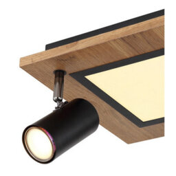 Luminosa Lighting Luminosa Ulla 30Cm Integrated Led Semi Flush Ceiling Light Matt Black 3X Led 3000K - thumbnail 5