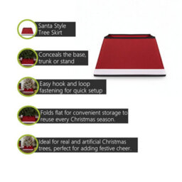 Pegdev - Pdl Father Christmas Style Tree Skirt Fun Decorative Cover To Hide Tree Stand Legs And Trunk Easy Storage Design - thumbnail 2