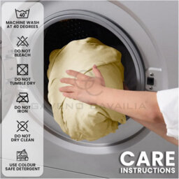 Gc Gaveno Cavailia Plain Dyed Fitted Bedsheet King Cream Super Soft & Comfy Non Iron Fitted Sheet - thumbnail 5