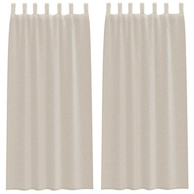 Berkfield Modern Curtains With Curtains 2 Pcs Sand Polyester