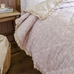 Wylder Amelia 100% Cotton Floral Quilted Bedspread, Blush Pink, 240 X 260 Cm - thumbnail 2
