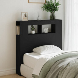 Berkfield Led Headboard Black 100X18.5X103.5 Cm Engineered Wood - thumbnail 4