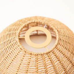 Fabfinds Natural Wicker Woven Pendant Ceiling Light Shade 290mm - thumbnail 3