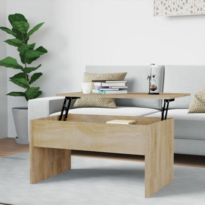 Berkfield Coffee Table Sonoma Oak 80X50.5X41.5 Cm Engineered Wood - image 1