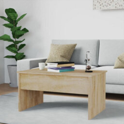 Berkfield Coffee Table Sonoma Oak 80X50.5X41.5 Cm Engineered Wood - thumbnail 8