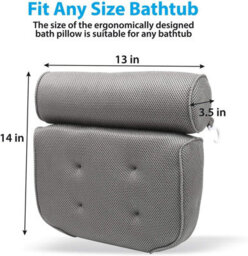 Spa Bath Pillow With Head, Neck, Shoulder & Back Support Extra Thick, Non-Slip, Soft, Large 38X35Cm For Ultimate Relaxation - thumbnail 8