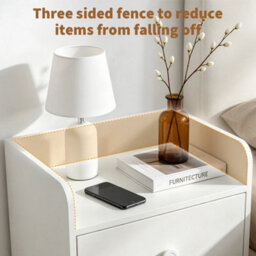 2Drawer Wooden Bedroom Bedside Cabinet Furniture Storage Nightstand - thumbnail 5