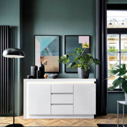 Furniture To Go Lyon 2 Door 3 Drawer Sideboard (Including Led Lighting) In White And High Gloss - thumbnail 3