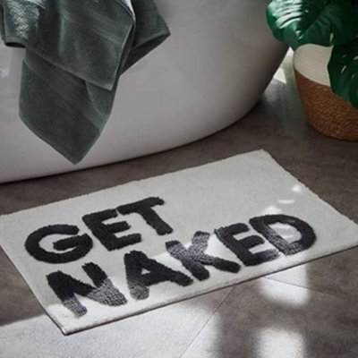 Biznest Supersoft Get Naked Tufted Bath Mat Luxurious Feel When Stepping In And Out Of The Shower Or Bath.