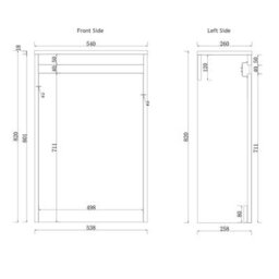 Royal Bathrooms Orion 500mm Beige Btw Wc Toilet Unit With Black Strip - thumbnail 3