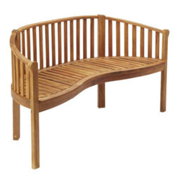 Garden Gear Acacia Hardwood Banana Bench, Wooden, Water Resistant, Outdoor Furniture For Garden Patio & Decking - thumbnail 4