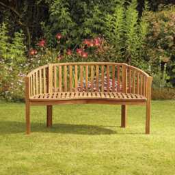 Garden Gear Acacia Hardwood Banana Bench, Wooden, Water Resistant, Outdoor Furniture For Garden Patio & Decking - thumbnail 2