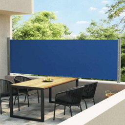 Walplus Patio Retractable Side Awning Garden Sun Shade Canopy Gazebo For Back Door, Porch, Patio 140X600 Cm Blue - thumbnail 1