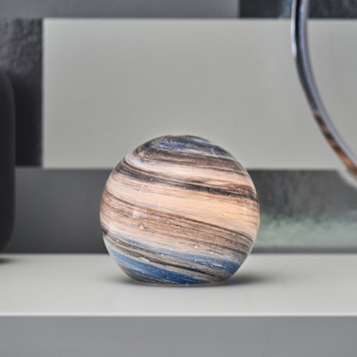 Auraglow Planet Cordless Led Glass Table Lamp - Neptune - image 1