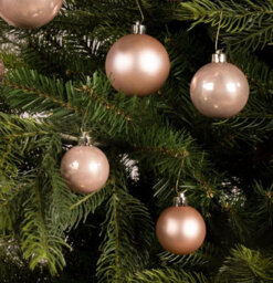 Decoris 30 Blush Pink Christmas Tree Baubles Shatterproof Hanging Decoration 4Cm 5Cm 6Cm - thumbnail 5