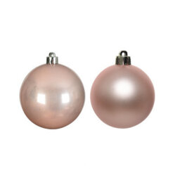 Decoris 30 Blush Pink Christmas Tree Baubles Shatterproof Hanging Decoration 4Cm 5Cm 6Cm - thumbnail 4