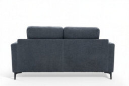 Compact Modern Denim Blue 2 Seater Sofa For Living Room Marghera - Plush Chenille - Room Delivery - thumbnail 6