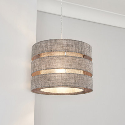 Inlight Ponte Blue Metallic Effect Contemporary Trio Cylinder Light Shade (D)28Cm - image 1