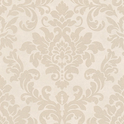 As Creation Bricoflor Beige And Cream Damask Style Wallpaper Vintage Look Wallpaper In Neutral Cream And Beige 10.05 X 0.53 M - image 1