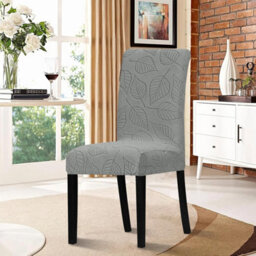 6 Pack Dining Room Chair Covers - Covers For Kitchen Chairs And Parsons Chairs (Dark Grey) - thumbnail 4