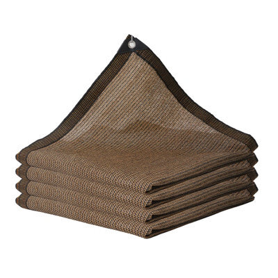 Brown 2X6M Rectangular Shade Sail 70% Uv Protection Perforated - image 1