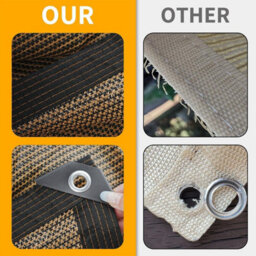 Brown 2X6M Rectangular Shade Sail 70% Uv Protection Perforated - thumbnail 6