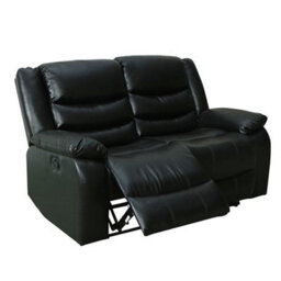 Furniture in Fashion Sorreno 3+2 Bonded Leather Recliner Sofa Set In Black - thumbnail 8