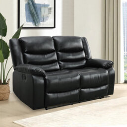 Furniture in Fashion Sorreno 3+2 Bonded Leather Recliner Sofa Set In Black - thumbnail 4