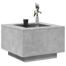 Berkfield Coffee Table With Led Concrete Grey 60X60X40 Cm Engineered Wood - thumbnail 5