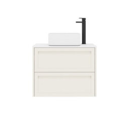 Royal Bathrooms Royal Bathroom Elmore 700mm Classic White Wall Mounted Bathroom Vanity Unit 2 Drawer Plain White Worktop With Elena Basin - thumbnail 7