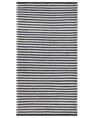Beliani Handwoven Cotton Area Rug 80 X 150 Cm Rectangular White And Blue Modern Design - image 1