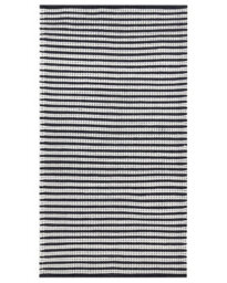 Beliani Handwoven Cotton Area Rug 80 X 150 Cm Rectangular White And Blue Modern Design - thumbnail 1