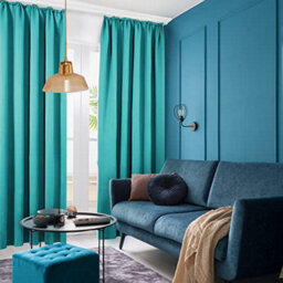 Deconovo Blackout Pencil Pleat Blackout Curtains Thermal Insulated Curtains For Living Room Turquoise W55 X L96 Inch 2 Panels - thumbnail 5