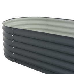 Berkfield Garden Raised Bed 240X80X44 Cm Galvanised Steel Grey - thumbnail 6