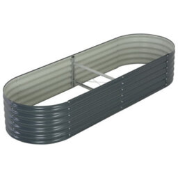 Berkfield Garden Raised Bed 240X80X44 Cm Galvanised Steel Grey - thumbnail 4