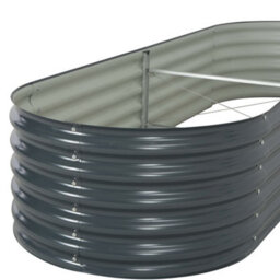 Berkfield Garden Raised Bed 240X80X44 Cm Galvanised Steel Grey - thumbnail 7