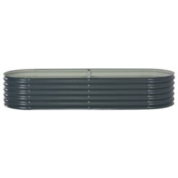 Berkfield Garden Raised Bed 240X80X44 Cm Galvanised Steel Grey - thumbnail 2